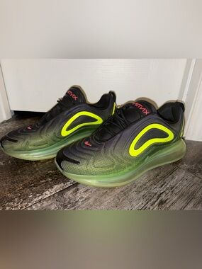 Nike Air Max 720 Black with Volt Green Accents